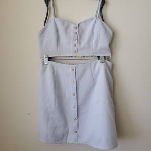 Size L Blue Striped 2 Piece Outfit